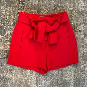 High Waisted, festive red shorts- worn once!